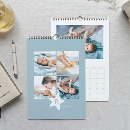 Kalender Eindejaar Muurschildering A4 Sterren foto N° 1