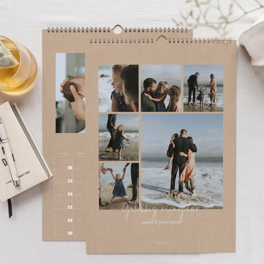 Kalender Eindejaar Muraal A3 Kraft multiphotos foto