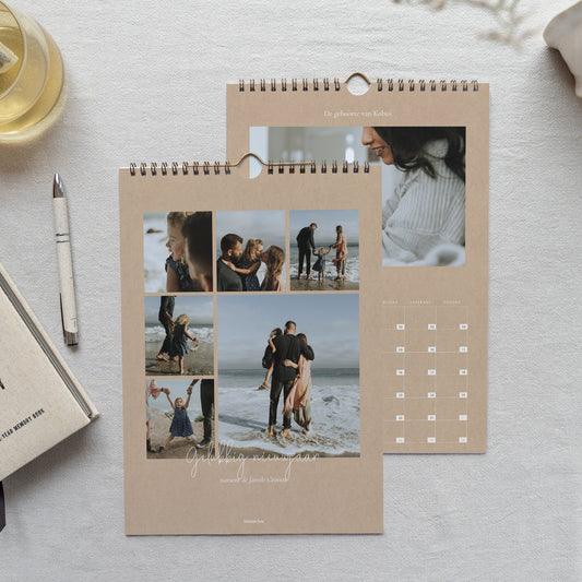 Kalender Eindejaar Muurschildering A4 Kraft multiphotos foto