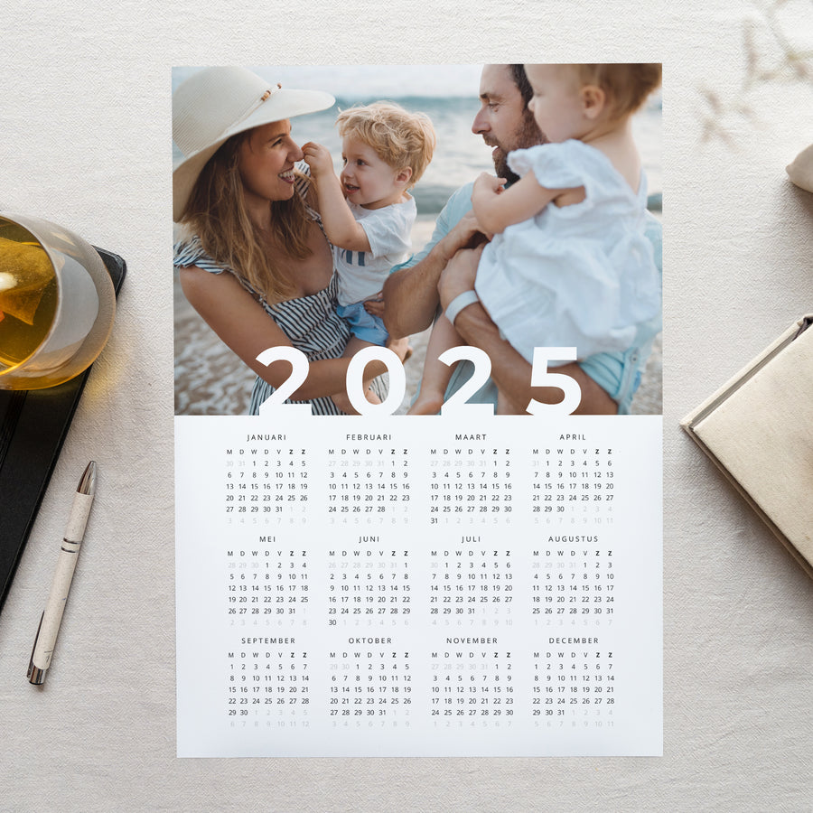 Kalender Eindejaar Monopagina portret Super Jaar foto