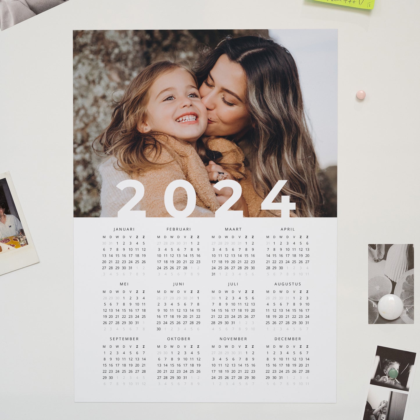 Kalender Eindejaar Magnetische, eenbladige kalender Super Jaar foto N° 1