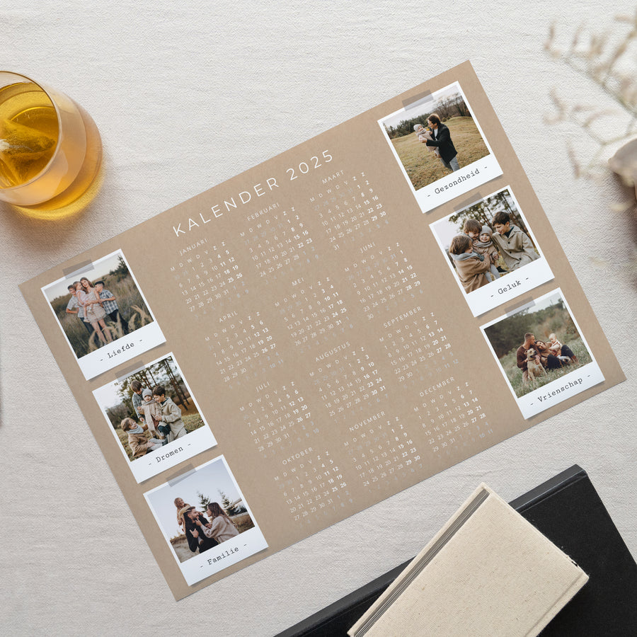 Kalender Eindejaar Enkelvoudig landschap Collage foto