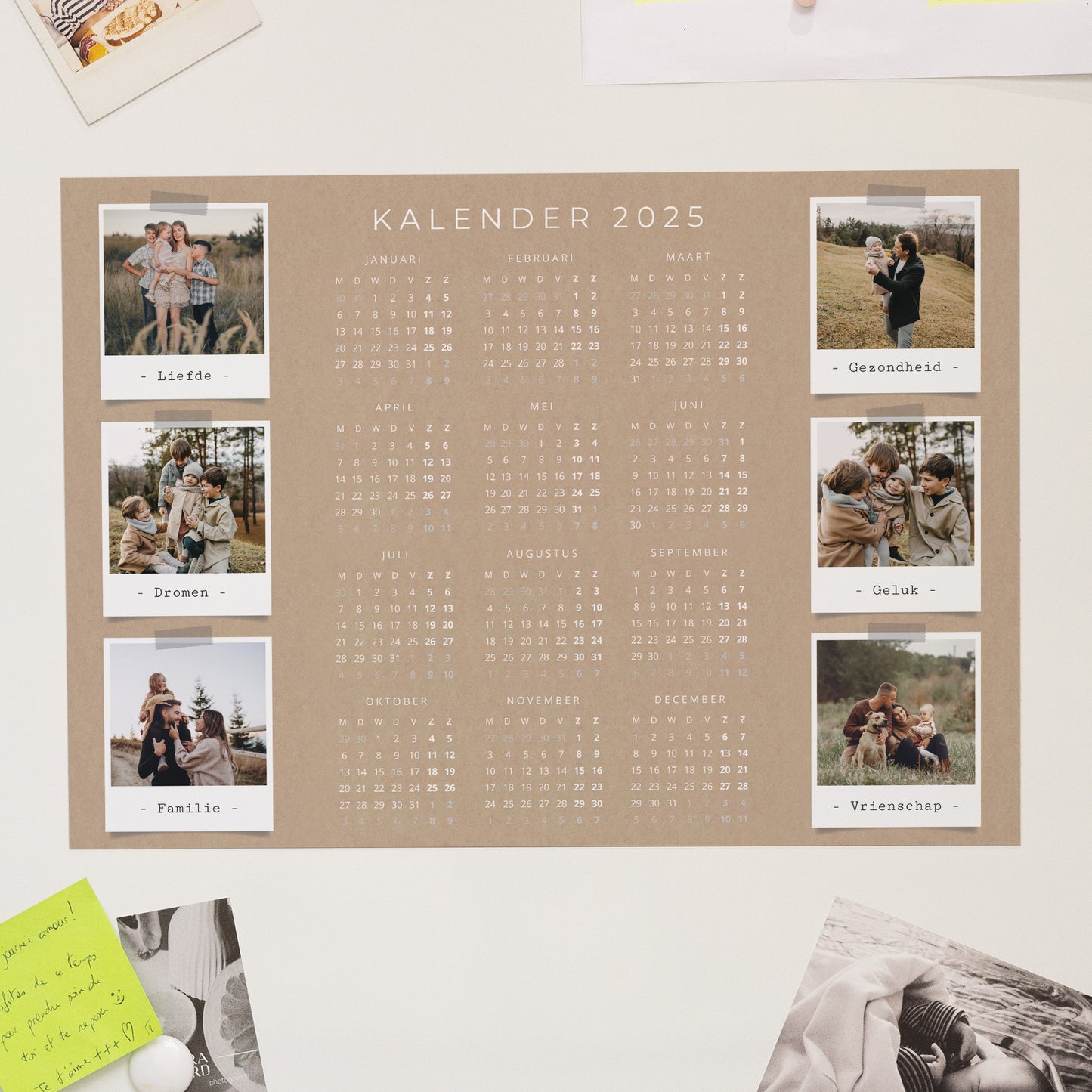 Kalender Eindejaar Magnetisch landschap Collage foto N° 1