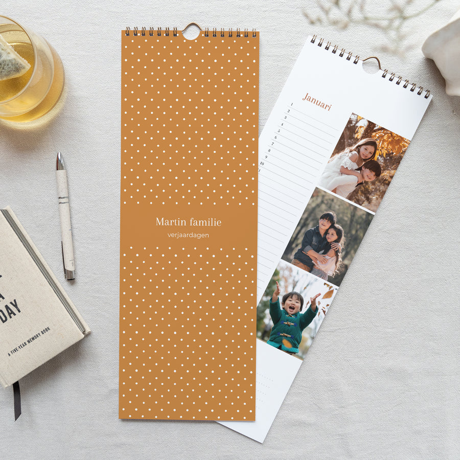 Kalender Eindejaar Perpetueel Duizend erwten foto