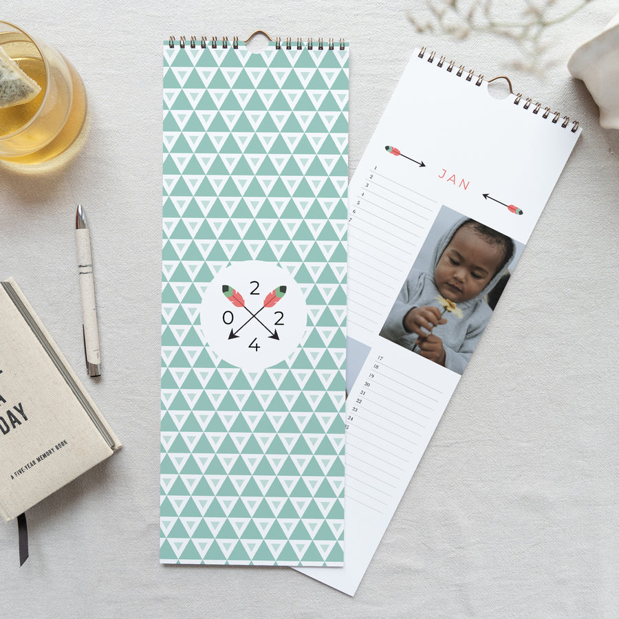 Kalender Eindejaar Perpetueel Driehoeken foto