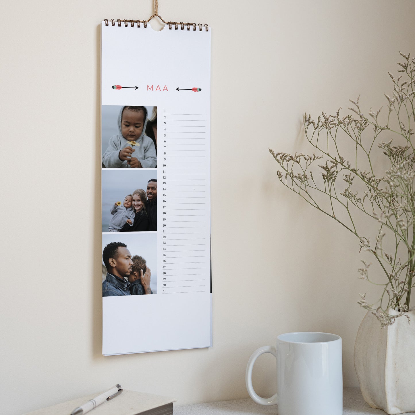 Kalender Eindejaar Perpetueel Driehoeken foto N° 2