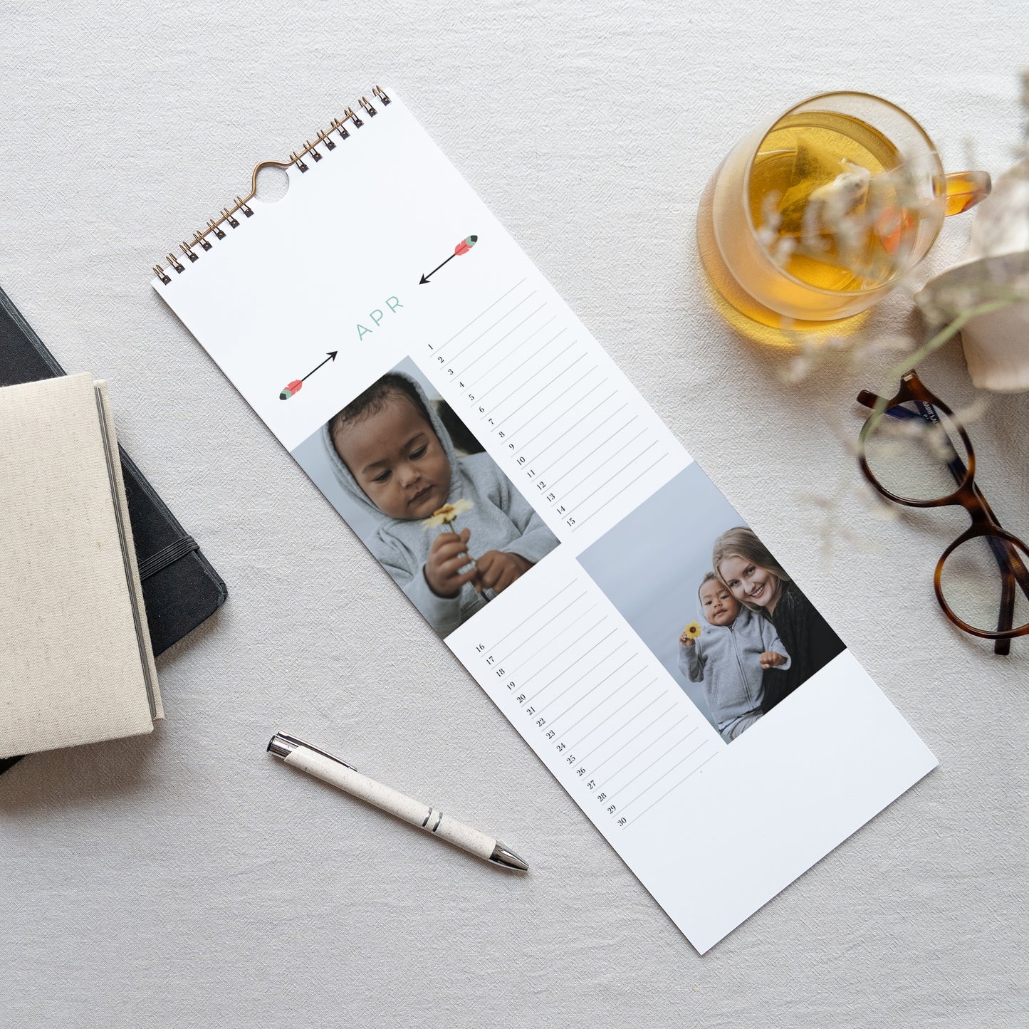 Kalender Eindejaar Perpetueel Driehoeken foto N° 3
