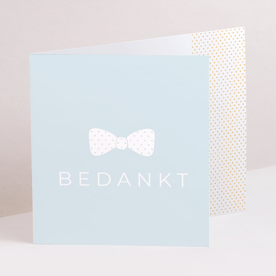 Bedankkaart Geboorte Twee asymmetrische panelen Kleine pictogrammen foto