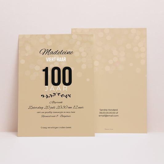 Uitnodigingen Verjaardag Volwassene 100 JAAR! foto