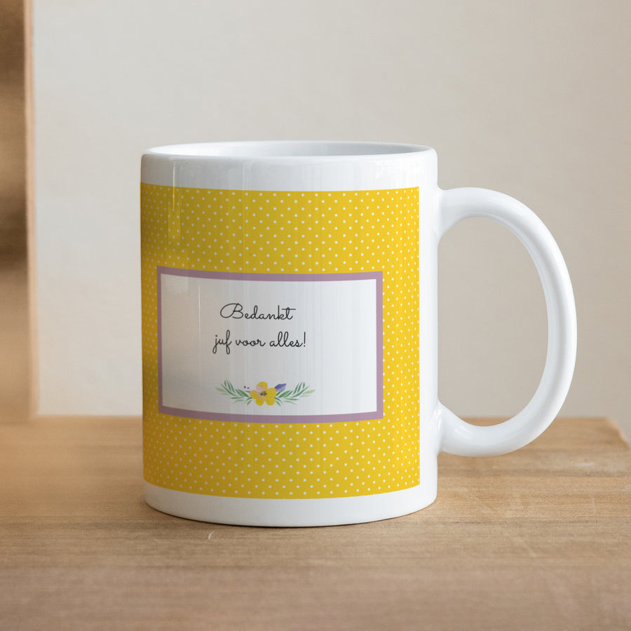 Mok Objecten Wit Maîtresse Fleurie foto