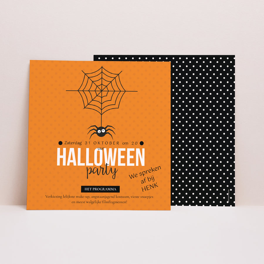 Uitnodigingen Kinderverjaardag Vierkant Halloween foto