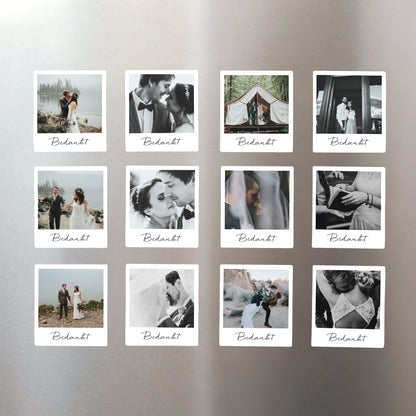 Fotoprint Foto's Set van 12, magnetisch Dank je Magnet foto N° 1