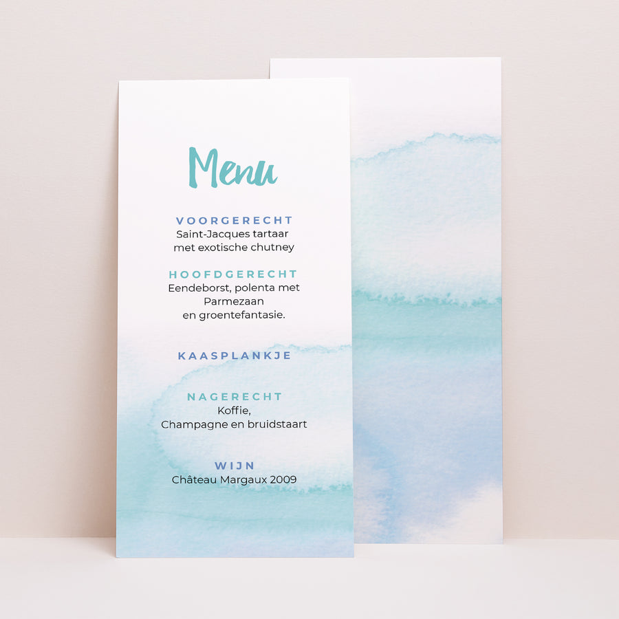 Menukaart Huwelijk Panoramisch portret Aquae Sextiae foto
