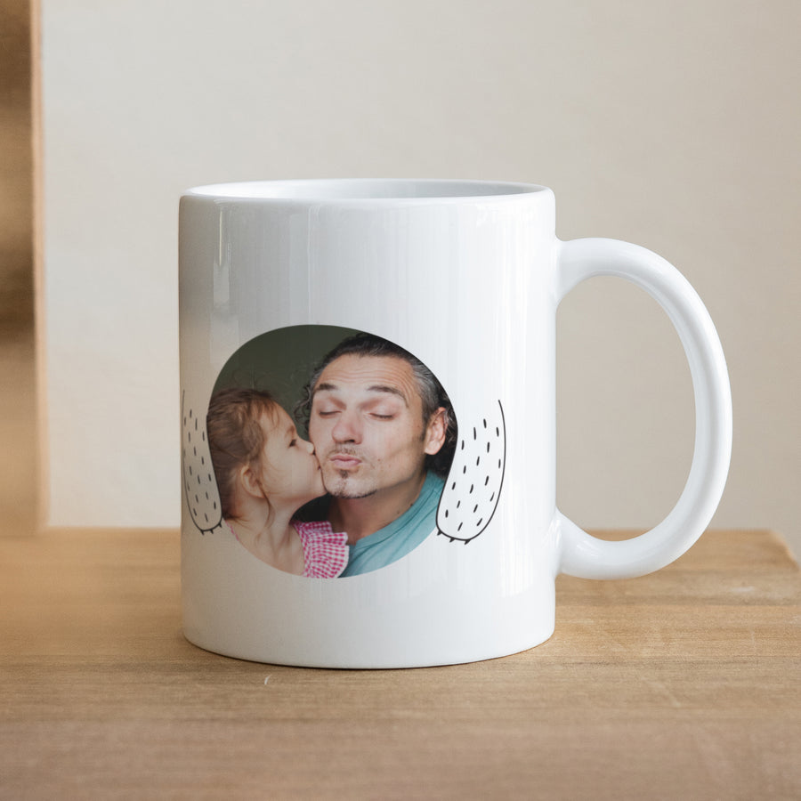 Mok Objecten Wit Papa Beer foto