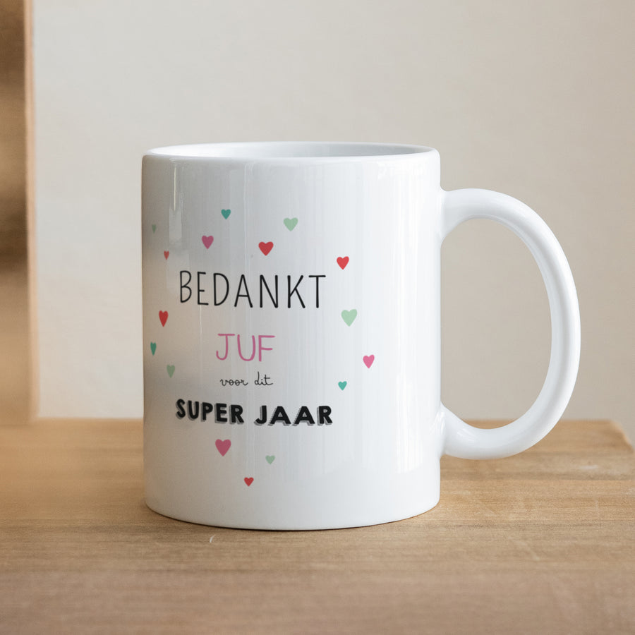 Mok Objecten Wit Merci meester II foto