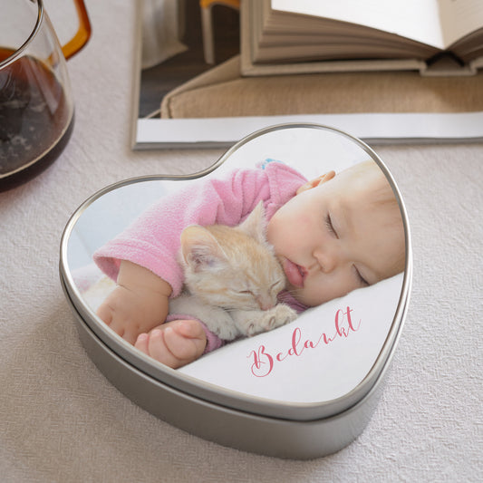 Metalen doos Objecten Hart Met liefde foto