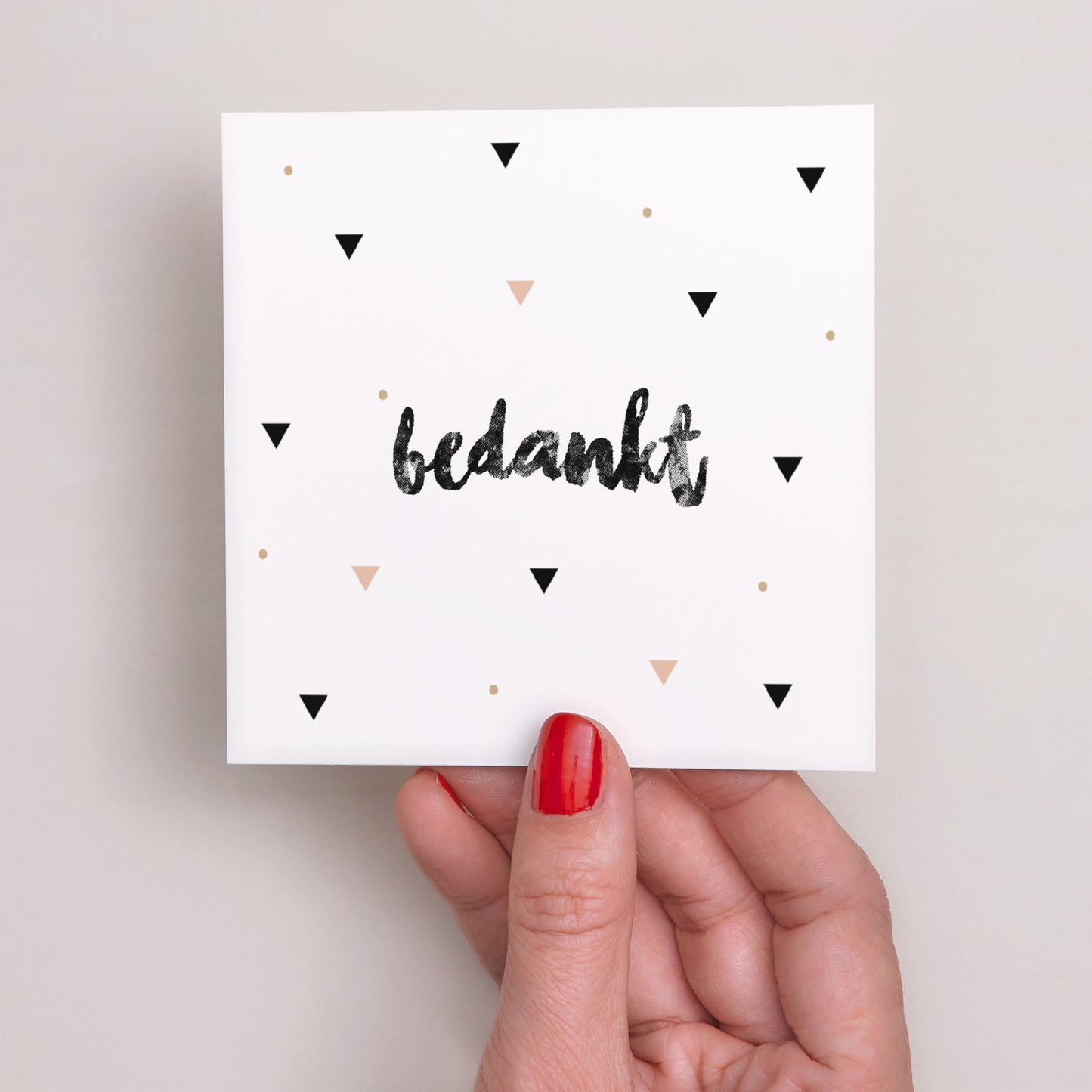 Bedankkaart Geboorte Vierkant Zoete Origami foto N° 2