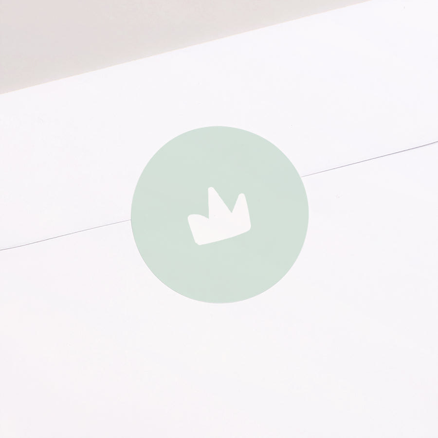 Sticker Geboorte Cirkel Kleine koning foto