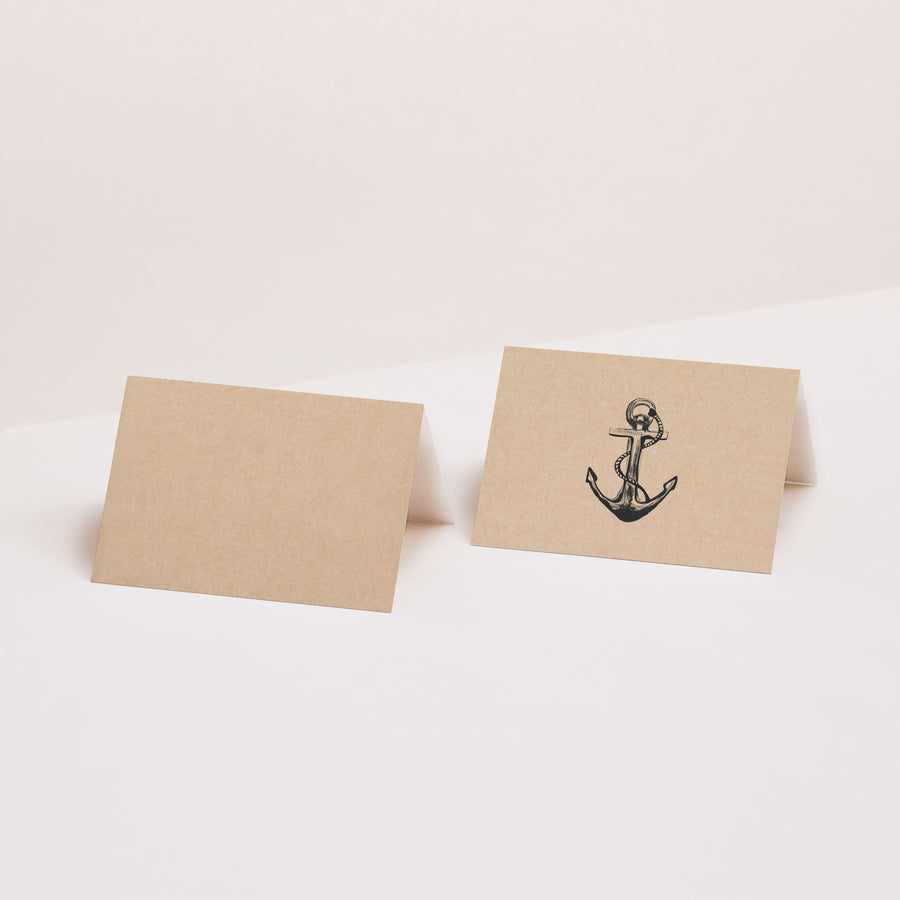 Naamkaartjes Huwelijk 2 luiken Marine Ancre foto