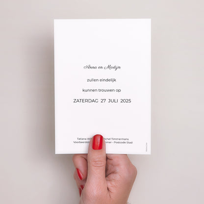 Uitnodigingen Huwelijk Portret Natuurfeest foto N° 3