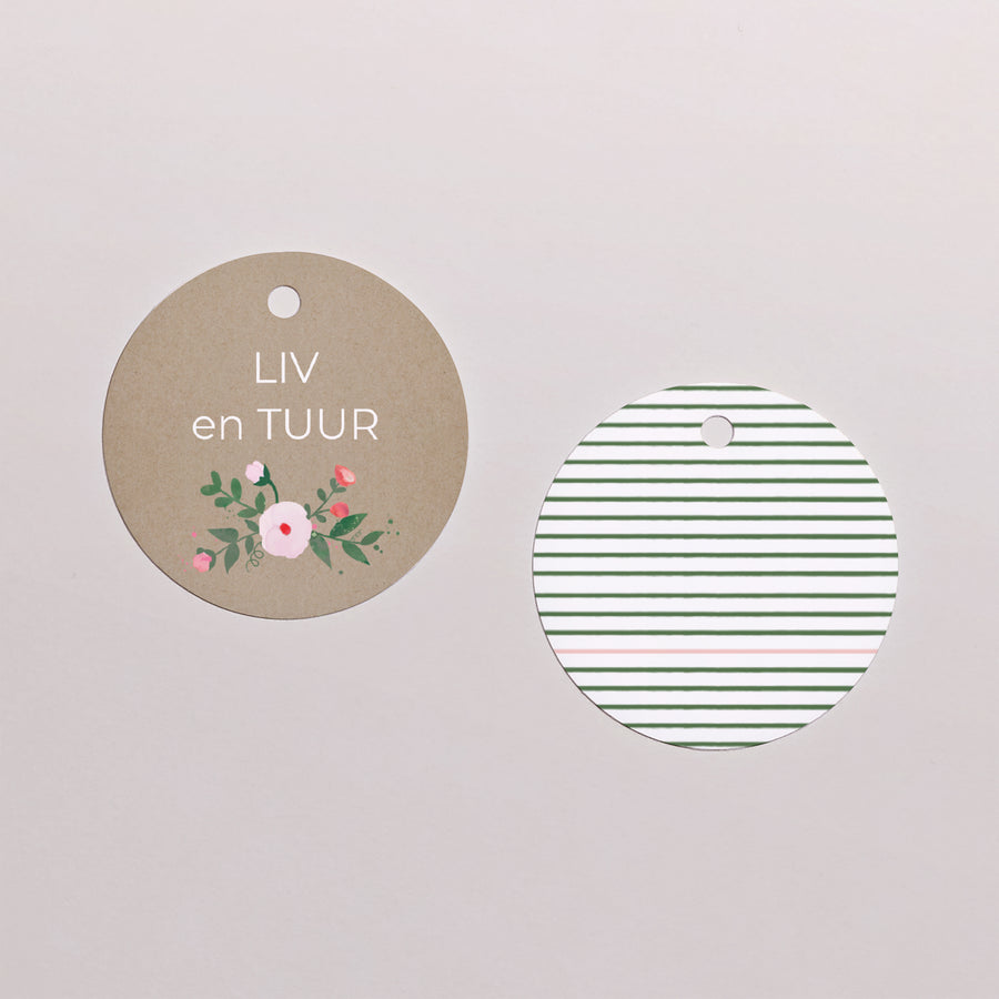 Cadeaulabel Huwelijk Ronde Onder het prieel foto