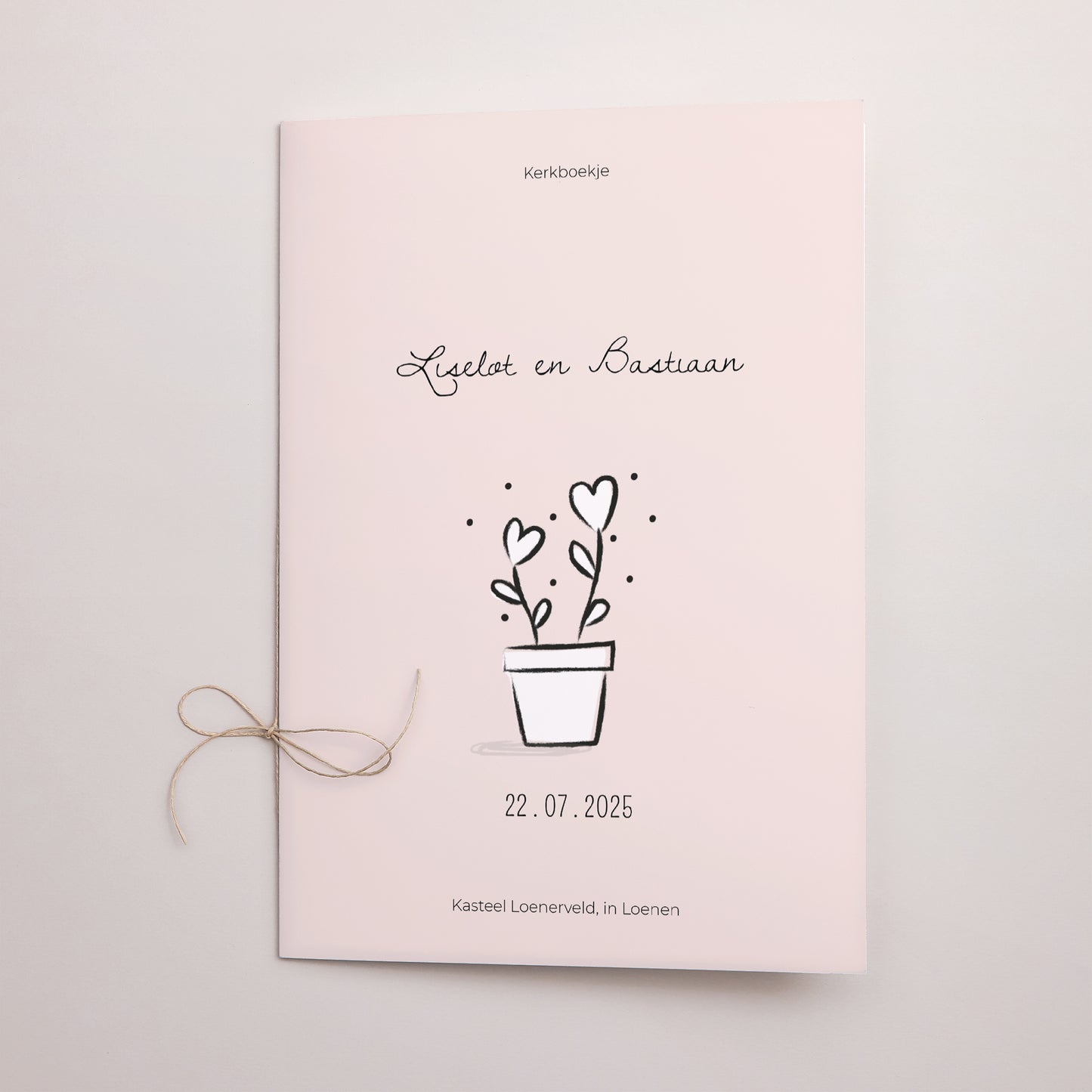 Kerkboekje Huwelijk Dubbele deur 2 harten foto N° 1