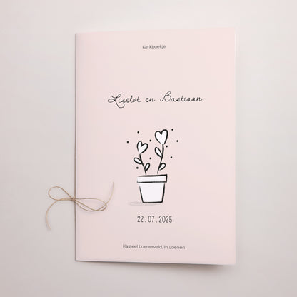 Kerkboekje Huwelijk Dubbele deur 2 harten foto N° 1