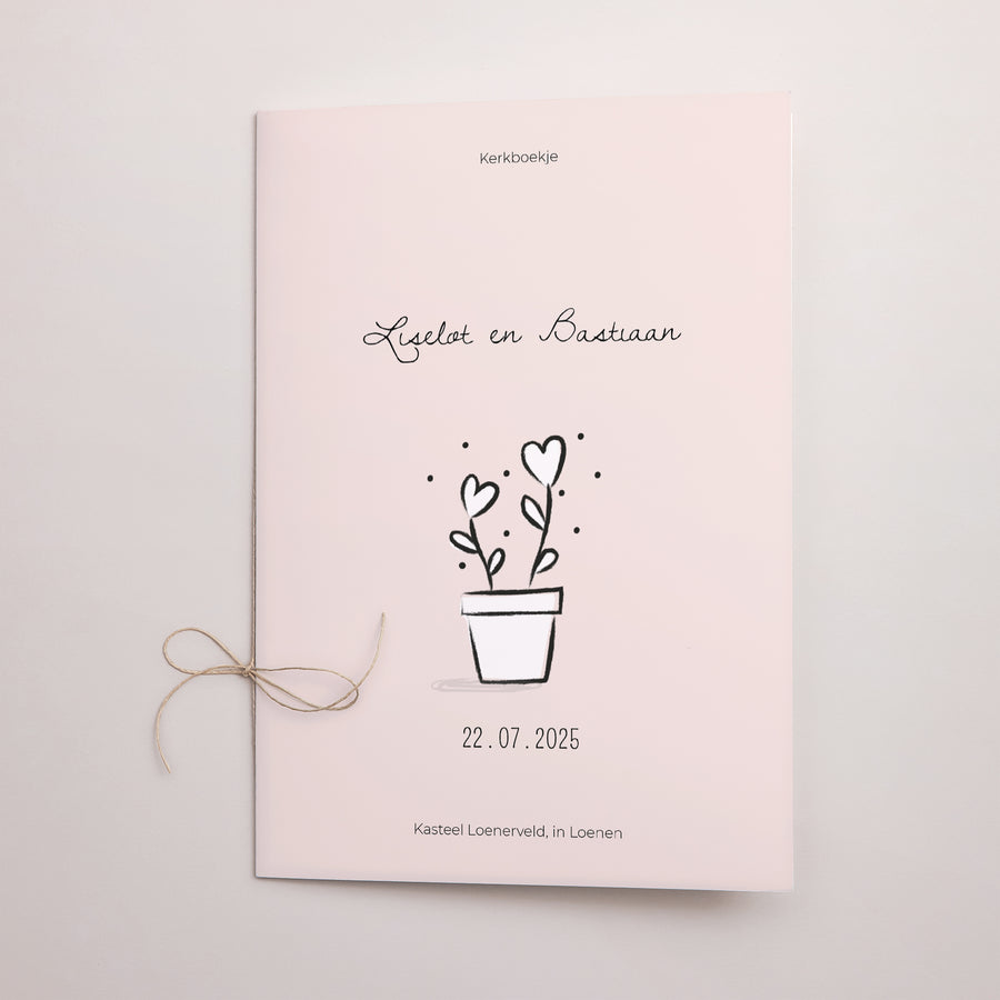 Kerkboekje Huwelijk Dubbele deur 2 harten foto