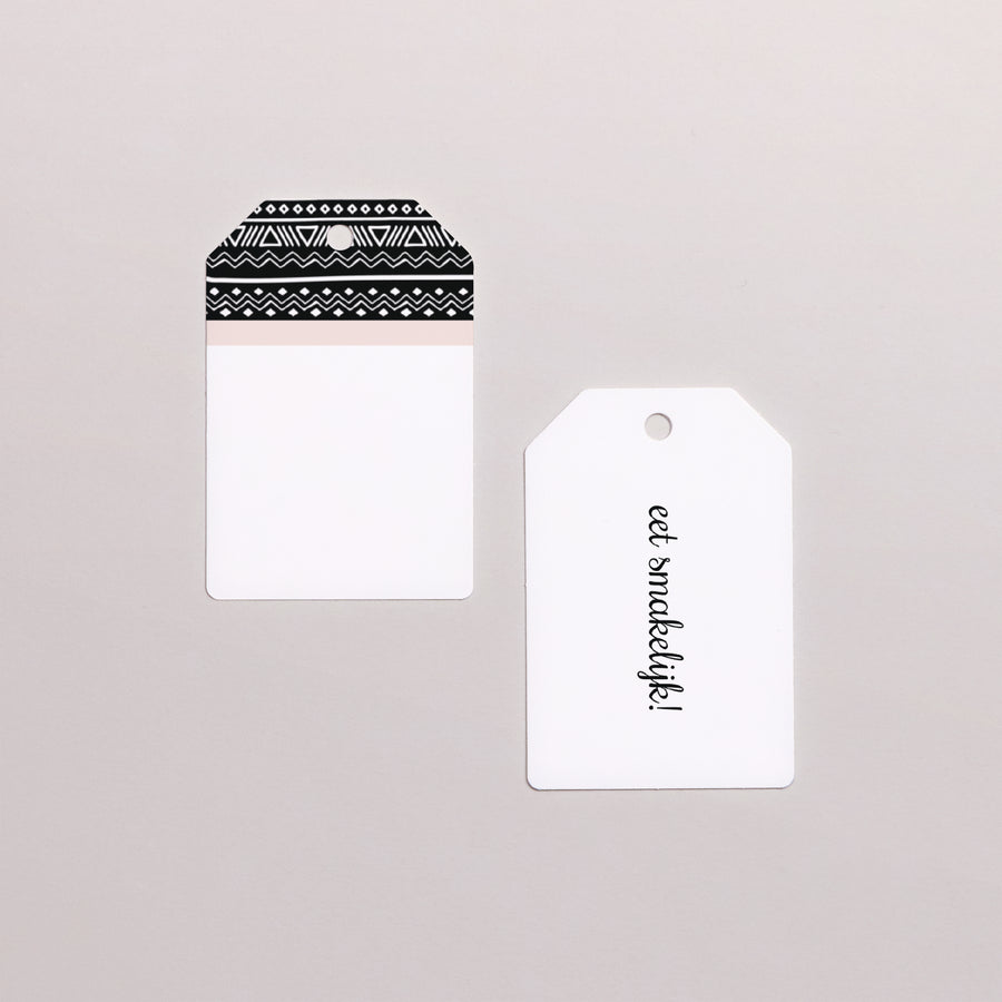 Cadeaulabel Huwelijk Vlag Boho krans foto