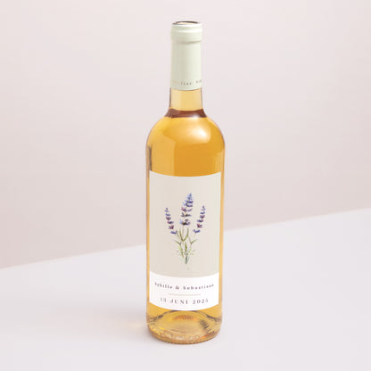 Flesetiket Huwelijk Portret Boeket van lavendel foto N° 1