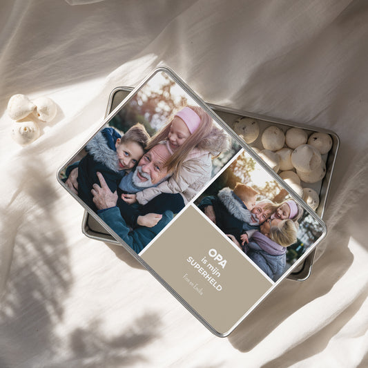 Metalen doos Objecten Rechthoek Papy gourmand foto