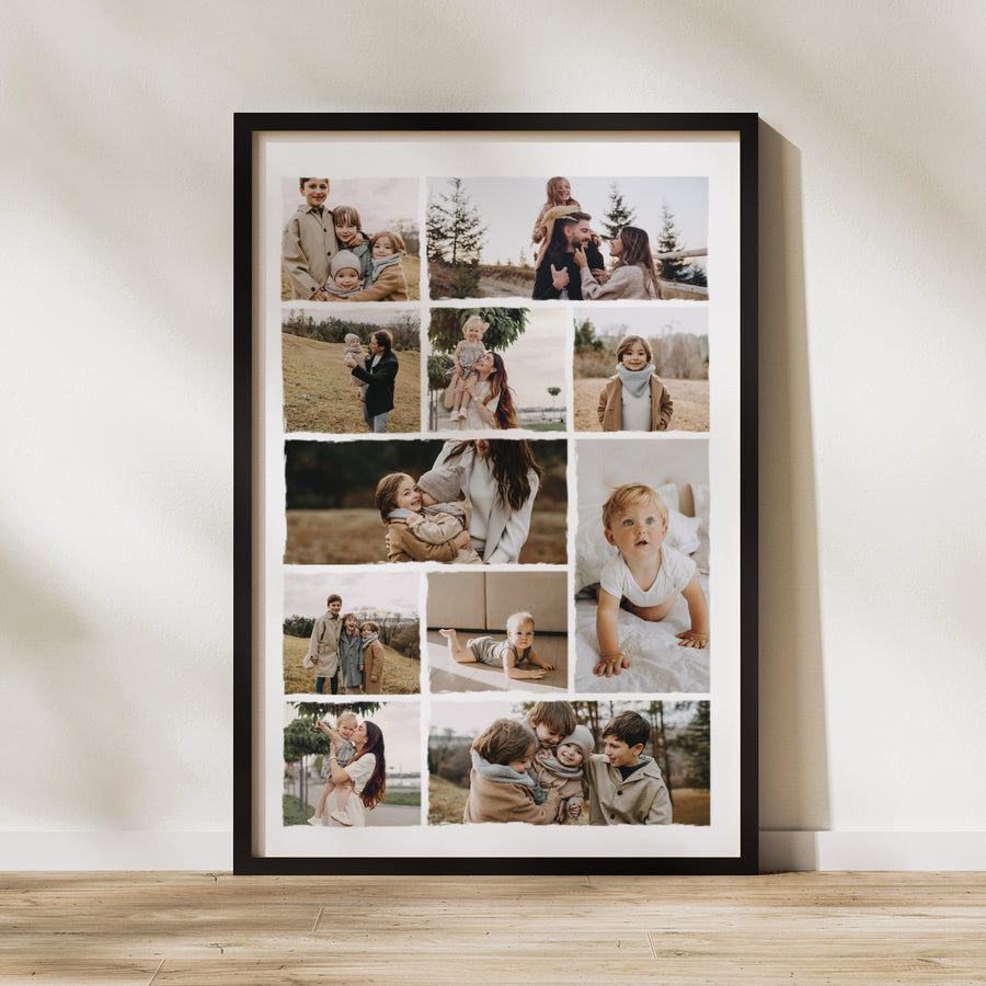 Poster Foto's Portret 60 x 90 cm Familie patchwork foto