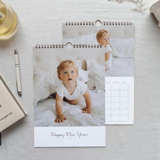 Kalender Eindejaar Muurschildering A4 Klassieke fotografie foto