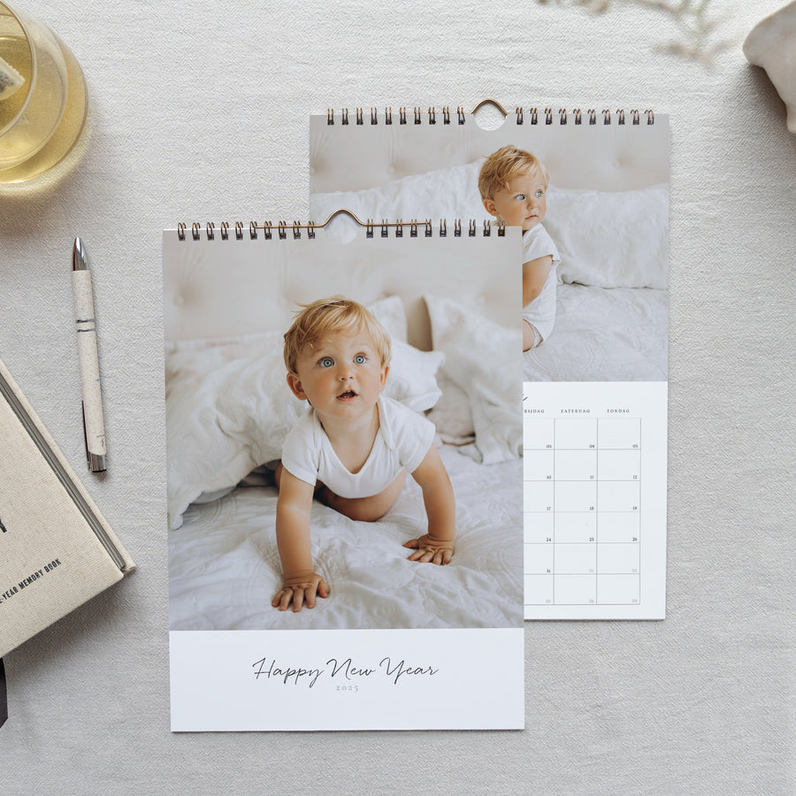 Kalender Eindejaar Muurschildering A4 Klassieke fotografie foto