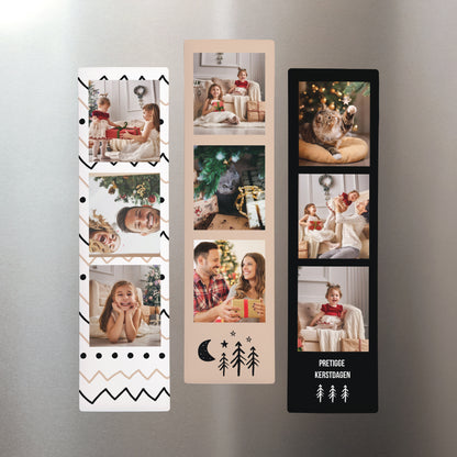 Fotoprint Foto's Set van 3, magnetisch. Chevrons Kerst foto N° 1