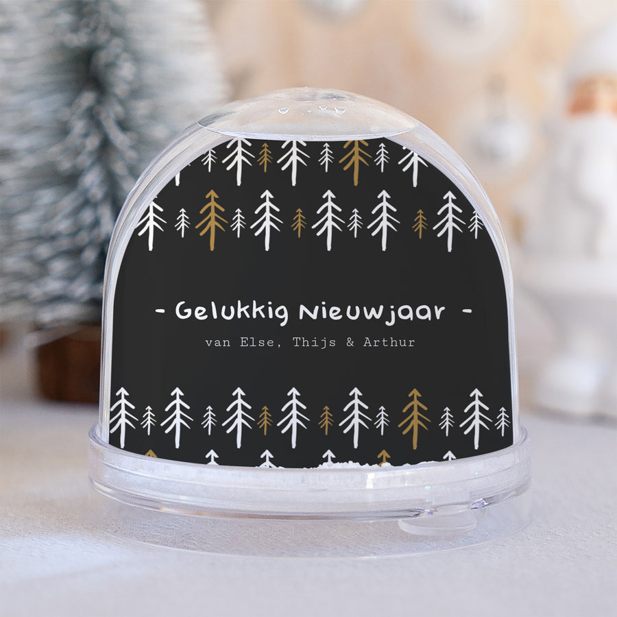 Sneeuwbol Eindejaar Glas Foto Schudden foto