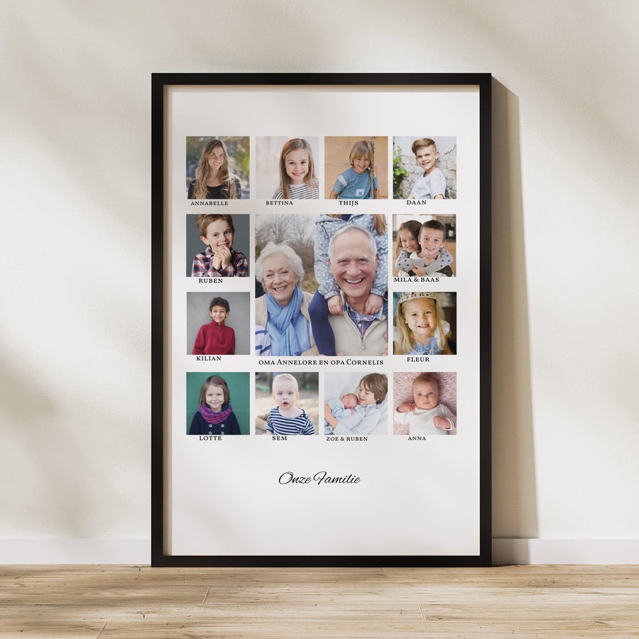 Poster Foto's Portret 60 x 90 cm Verenigde familie foto