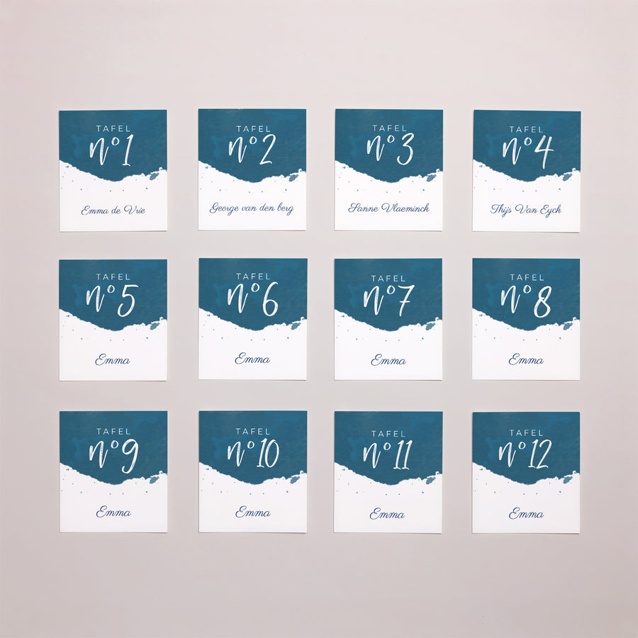 Fotoprint Huwelijk Twaalf stuks Blauw goud foto
