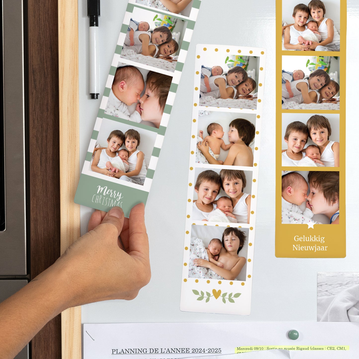 Fotoprint Foto's Set van 3, magnetisch. Groen & Geel foto N° 2