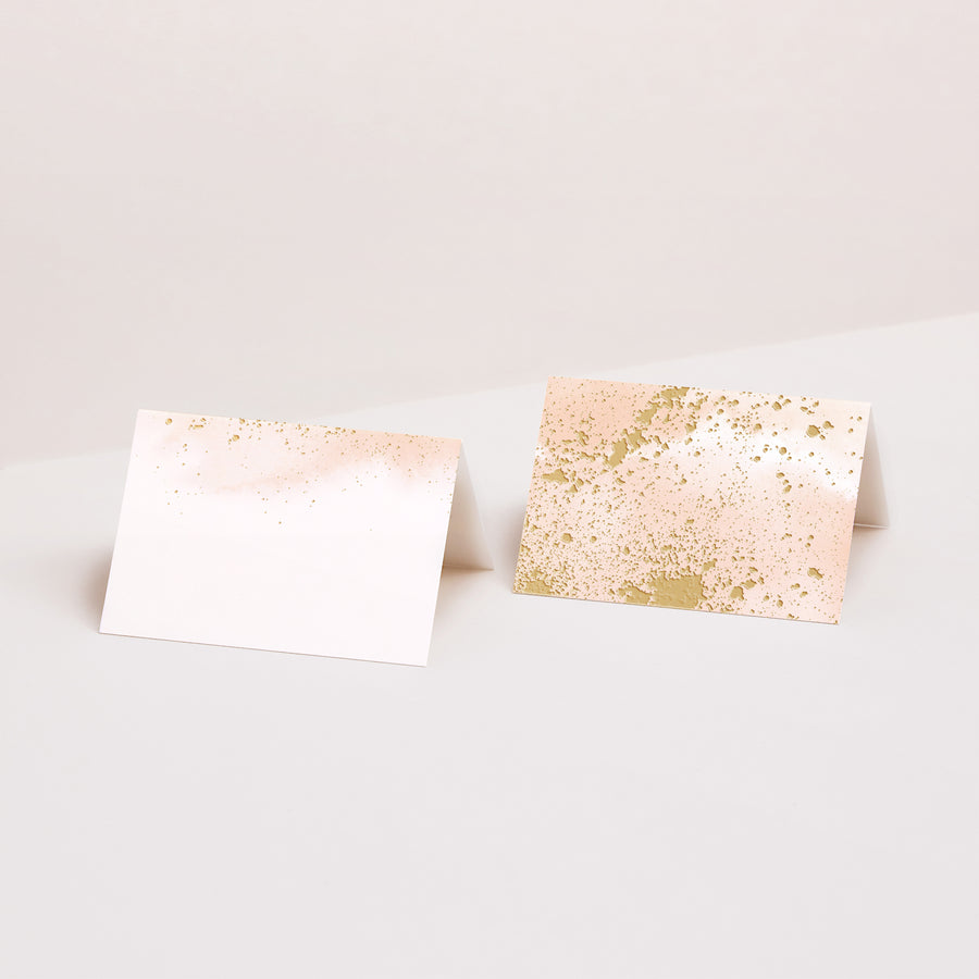 Naamkaartjes Huwelijk 2 luiken Aquarello foto