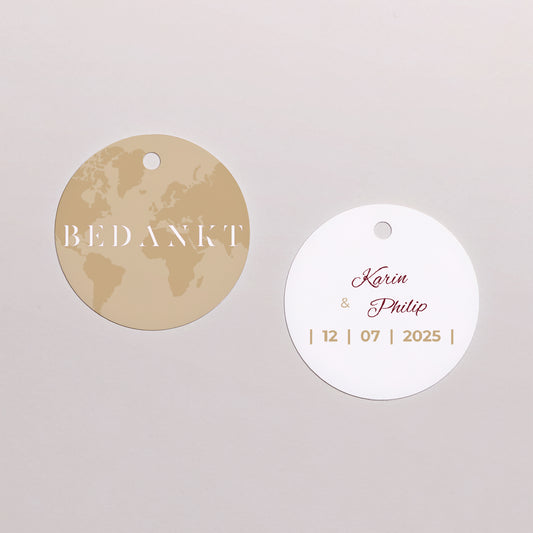 Cadeaulabel Huwelijk Ronde Huwelijkspas foto