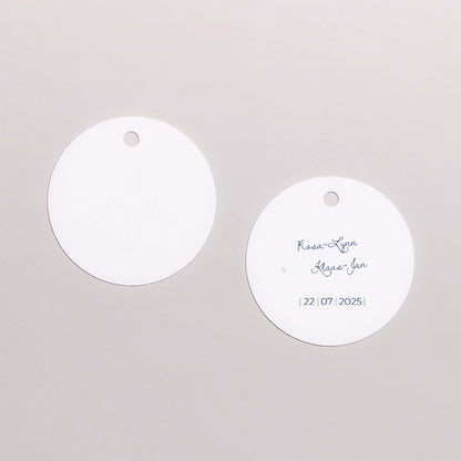 Cadeaulabel Huwelijk Ronde Blauwe huwelijkspas foto N° 1