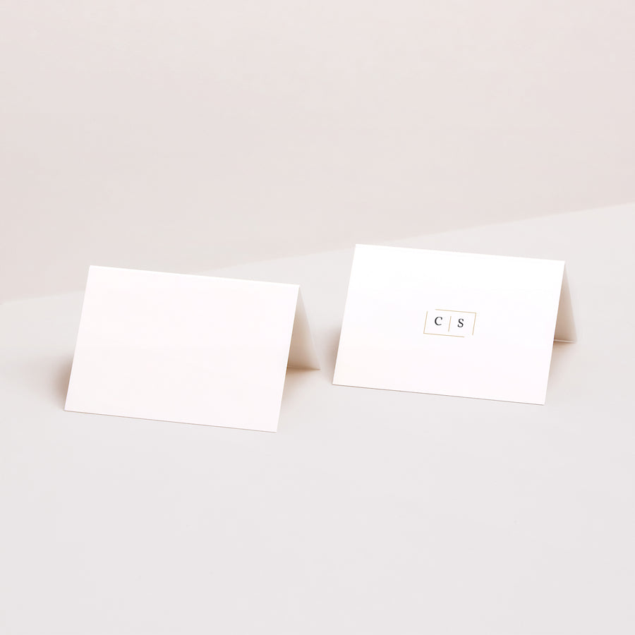 Naamkaartjes Huwelijk 2 luiken Touches van goud foto