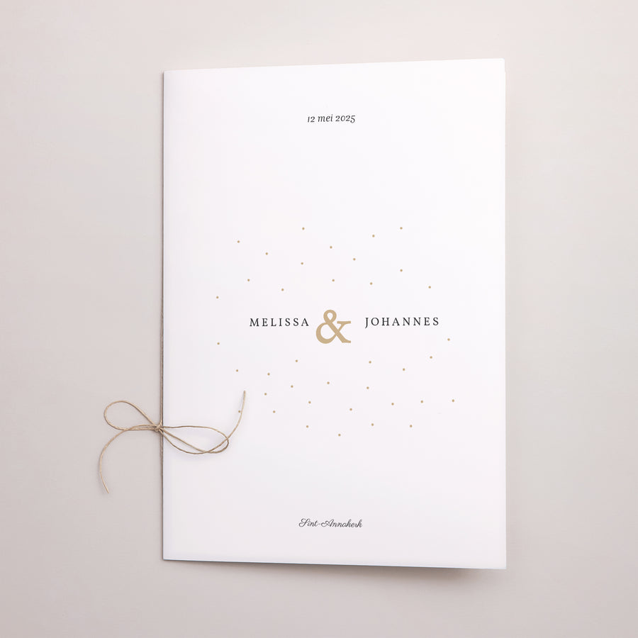 Kerkboekje Huwelijk Dubbele deur Touches van goud foto