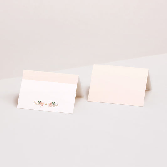 Naamkaartjes Huwelijk 2 luiken Zoete bloemen foto