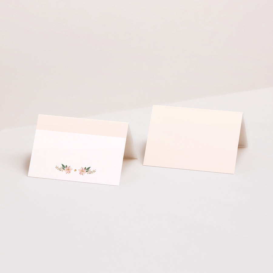 Naamkaartjes Huwelijk 2 luiken Zoete bloemen foto