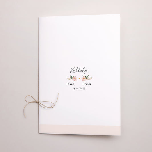 Kerkboekje Huwelijk Dubbele deur Zoete bloemen foto