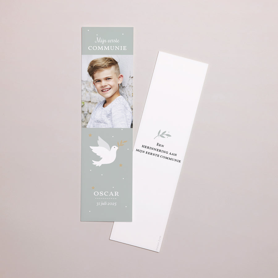 Boekenlegger Communie Bladwijzer Boodschapper van de vrede foto