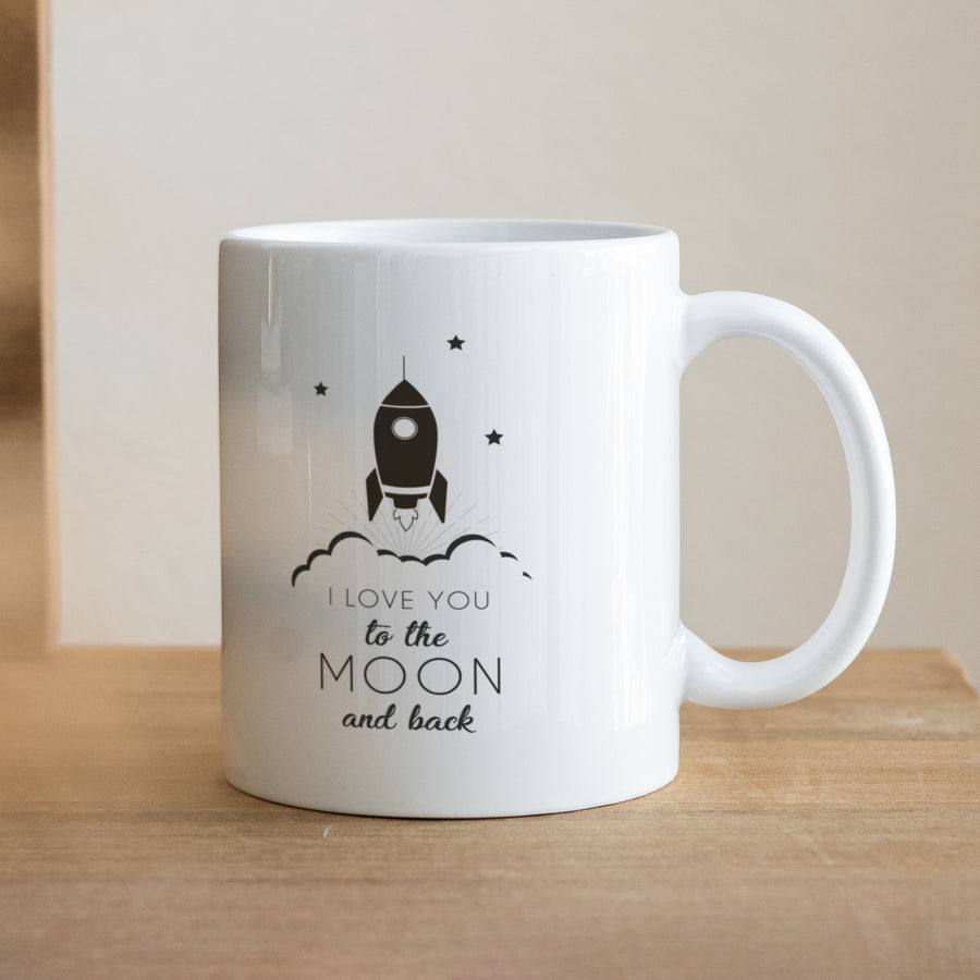Mok Objecten Wit Naar de maan II foto