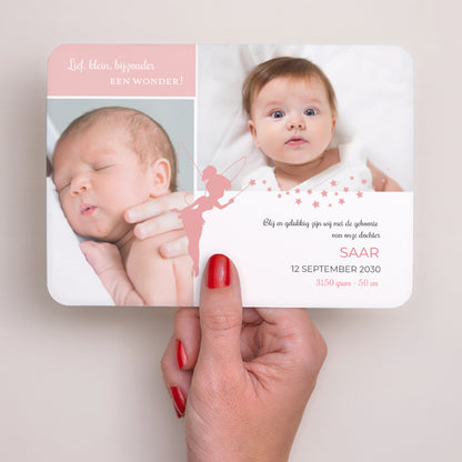 Uitnodigingskaart Geboorte Landschap, afgeronde randen Magisch foto N° 3